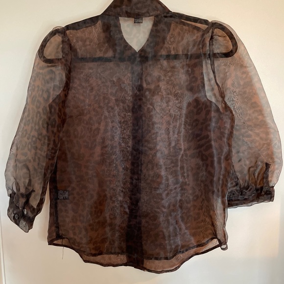 Forever 21 Animal Print Sheer Sm - Picture 1 of 4